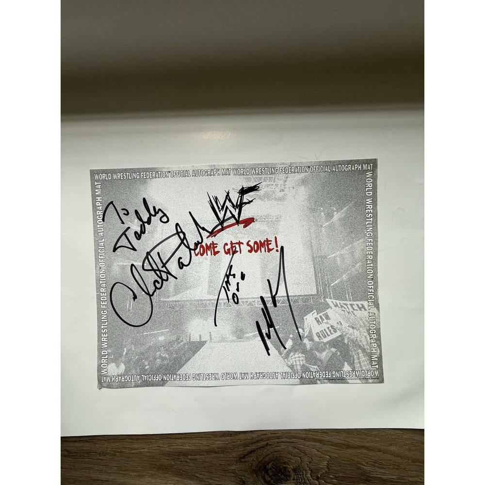 Vintage 1998 WWF Autograph Mat Rare